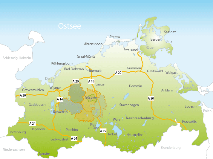 Karte Region in MV